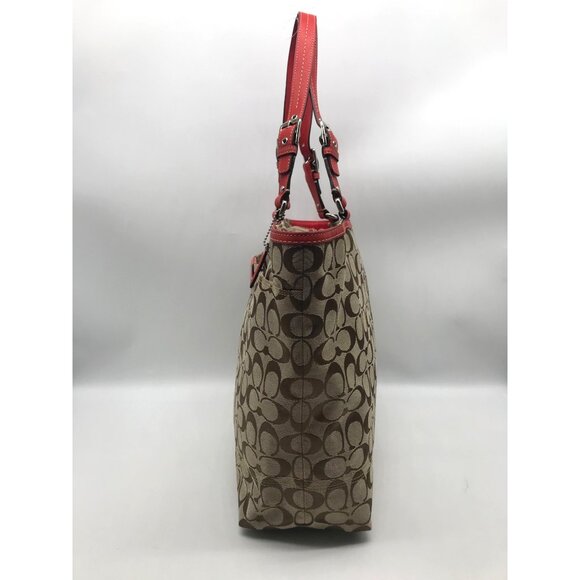 Coach Hamptons Beige Signature Canvas Book Tote Bag - Picture 3 of 11